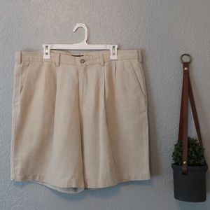 DOCKERS MENS PLEATED RELAXED FIT SHORTS-SIZE W40